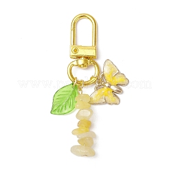 Natural Topaz Jade Chips Pendant Decorations&nbsp;HJEW-JM03258-01