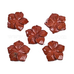 天然＆合成混合原石のペンダント  花  28.5x29.5x5mm  穴：1.2mm&nbsp;G-B097-01A