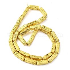 Electroplated Natural Lava Rock Beads Strands&nbsp;G-I360-K03-01