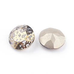 Pointed Back & Back Plated Glass Rhinestone Cabochons&nbsp;RGLA-J012-8mm-001GP