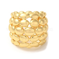 Oval Brass Open Cuff Rings&nbsp;RJEW-U008-32G