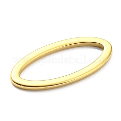 304ステンレススチールリンクリング  オーバル  14KGP本金メッキ  15x7x0.8mm  内径：12.5x4.5mm&nbsp;STAS-B044-10G