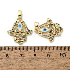 Brass Micro Pave Cubic Zirconia Pendants&nbsp;KK-F903-06G-02