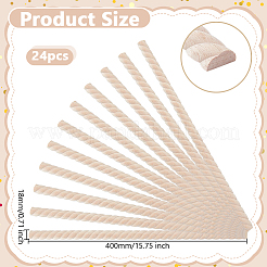 24Pcs Wood Carving Waistline Edge Strips for Living Room Background Wall Decorative&nbsp;DIY-WH0622-555B