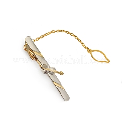 3Pcs 3 Styles Guitar Brass Tie Clips with Chain&nbsp;PW-WG51E18-01