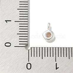 925 Sterling Silver Cubic Zirconia Flat Round Charms&nbsp;STER-R002-02S-06
