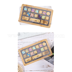 竹製のジュエリーディスプレイケース  フェルトビーズデザインボード付き  バリーウッド  21x12x1.95cm  10x19x0.8cm&nbsp;DIY-BC0014-25A