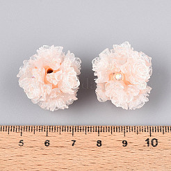 Polymer Clay Rhinestone Beads with Embossed Resin Roses&nbsp;RESI-T059-01A-03