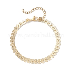 Leaf Brass Link Chain Bracelets for Women&nbsp;BJEW-JB12685