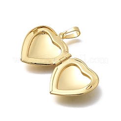 Brass Heart Locket Pendants&nbsp;KK-D431-084G