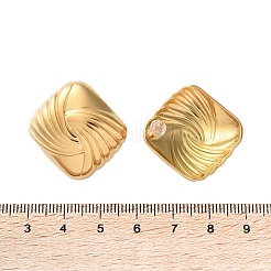 女性用304ステンレススチールスタッドピアス  菱形  ゴールドカラー  27.5x27.5mm&nbsp;LS-EJEW-K306-01G