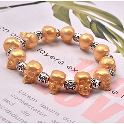 Skull Head Beads Bracelet Silicone Molds&nbsp;X-DIY-L021-60