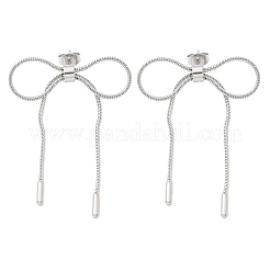 304ステンレススチール製バタフライスタッドピアス  ステンレス鋼色  49x35mm&nbsp;DJEW-B108-10P