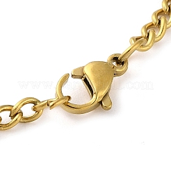 304 Stainlessa Steel Curb Chain Pendant Necklaces&nbsp;LS-NJEW-H034-04G