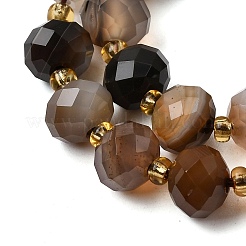 Natural Banded Agate Beads Strands&nbsp;G-D105-B13