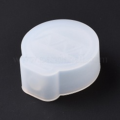 DIYクリスマスボールシリコンモールド  アイスクリームのために  レジンクラフト作り  ホワイト  54x49x23mm  穴：10mm&nbsp;DIY-G058-F04