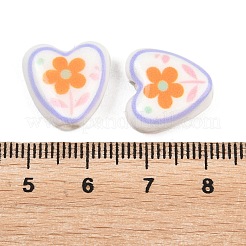 Floral Printed Porcelain Beads&nbsp;PORC-A033-01F