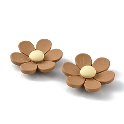 オペーク樹脂カボション  花  キャメル  31x34x10mm&nbsp;RESI-WH0026-75C-06