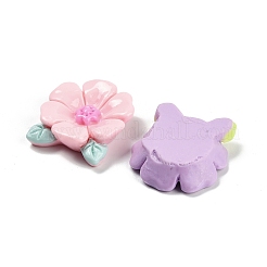 オペーク樹脂カボション  花  ミックスカラー  28x25.5x8.5mm&nbsp;RESI-Z044-01D