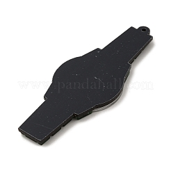 アクリルビッグペンダント  クロック  漫画の時計の魅力  濃い緑  72x27x3.5mm  穴：1.6mm&nbsp;OACR-A022-02B
