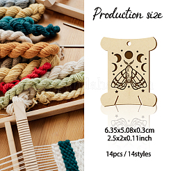 14Pcs 14 Style Plywood Thread Winding Boards&nbsp;WOOD-WH0060-06