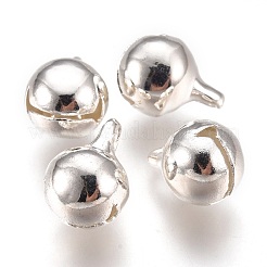 ステンレススチールチャーム201個  小さな鈴  銀  8x5x5mm  穴：1.5mm&nbsp;STAS-H410-17S-D