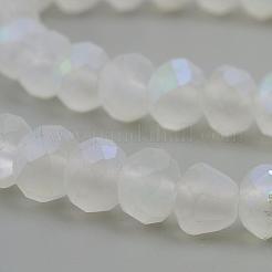 Electroplate Glass Beads Strands&nbsp;EGLA-S141-6mm-01E