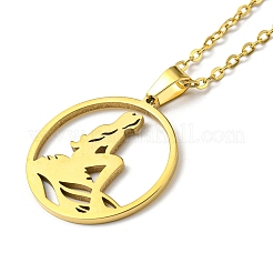 304 Stainless Steel Pendant Necklaces&nbsp;LS-NJEW-Z025-06G