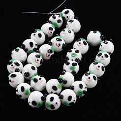 Handmade Bumpy Lampwork Beads Strands&nbsp;LAMP-S194-020