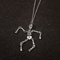 Punk Style Skeleton Skull Alloy Pendant Necklaces&nbsp;WH-WGF5A97-01