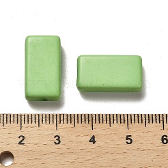 不透明なアクリルビーズ  長方形  薄緑  18.5x10x6mm  穴：2mm  約450個/500g&nbsp;OACR-A030-03F