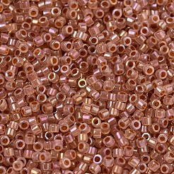 MIYUKIデリカビーズ  シリンダー  日本製シードビーズ  11/0  （db1733)ダークピーチライニングオパールab  1.3x1.6mm  穴：0.8mm  約20000個/袋  100 G /袋&nbsp;SEED-J020-DB1733