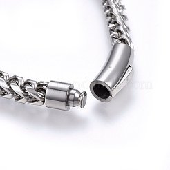 Non-Tarnish 304 Stainless Steel Wheat Chain Necklaces&nbsp;NJEW-H493-16P