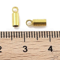 メッキ真鍮コードの端をラック  カドミウムフリー＆鉛フリー  コラム  ゴールドカラー  0.9x0.3x0.16cm&nbsp;KK-P274-01B-G