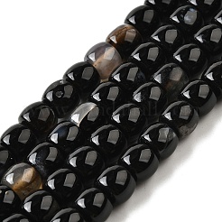 Natural Black Agate(Dyed & Heated) Beads Strands&nbsp;G-U023-B01-03