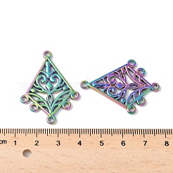 304ステンレスシャンデリア部品リンク  凧  虹色  38x28.5x2.5mm  穴：1.6mmと1.8mm&nbsp;STAS-Q350-13M