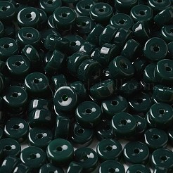 不透明色のガラスシードビーズ  コラム  ダークスレートグレー  6x3mm  穴：1.4mm  約2027個/ポンド&nbsp;SEED-E001-P3x6mm-03