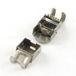 Tarnish Resistant Smooth Surface 201 Stainless Steel Watch Band Clasps&nbsp;STAS-R063-85