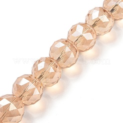 Electroplate Glass Bead Strands&nbsp;EGLA-J140-FR03-14mm