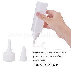 プラスチック接着剤ボトル  ホワイト  12.5x4.2cm  容量：120ミリリットル  12個/セット&nbsp;DIY-BC0009-11
