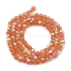 Baking Paint Transparent Glass Beads Strands&nbsp;DGLA-A034-J6mm-B