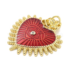 Brass Micro Pave Cubic Zirconia Pendants&nbsp;KK-Q814-24G