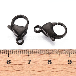 304ステンレススチール製ロブスタークロウ留め金  ガンメタ色  17x10.6x4.5mm  穴：2mm&nbsp;STAS-T065-17mm-34B