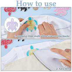 12Pcs Polyester Clothing Pathces&nbsp;DIY-WH0750-405