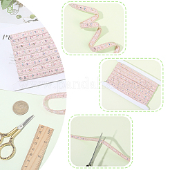 10ヤードのポリエステルリボン  洋服アクセサリー用  ピンク  3/8インチ（10mm）&nbsp;OCOR-CY0002-68C