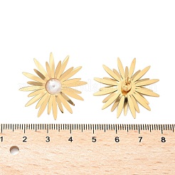 304 Stainless Steel ABS Imitation Pearl Stud Earrings&nbsp;EJEW-Z098-20G
