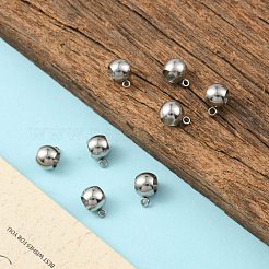 変色しない201ステンレス鋼チューブベイル  ループベイル  ロンデル  ステンレス鋼色  9x6x5mm  穴：1.4mm  内径：4mm&nbsp;STAS-N090-JA718-1