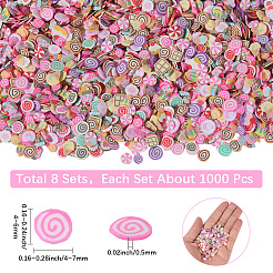 8 Bags PVC Cabochons&nbsp;MRMJ-SC0001-43