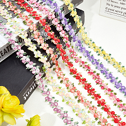 花ポリエステルトリムリボン  カーテンレーストリミング用  ピンク  3/4インチ（20mm）&nbsp;OCOR-GF0001-17G