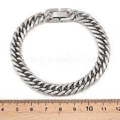 304 Stainless Steel Cuban Link Chain Bracelets&nbsp;BJEW-G766-01P-01